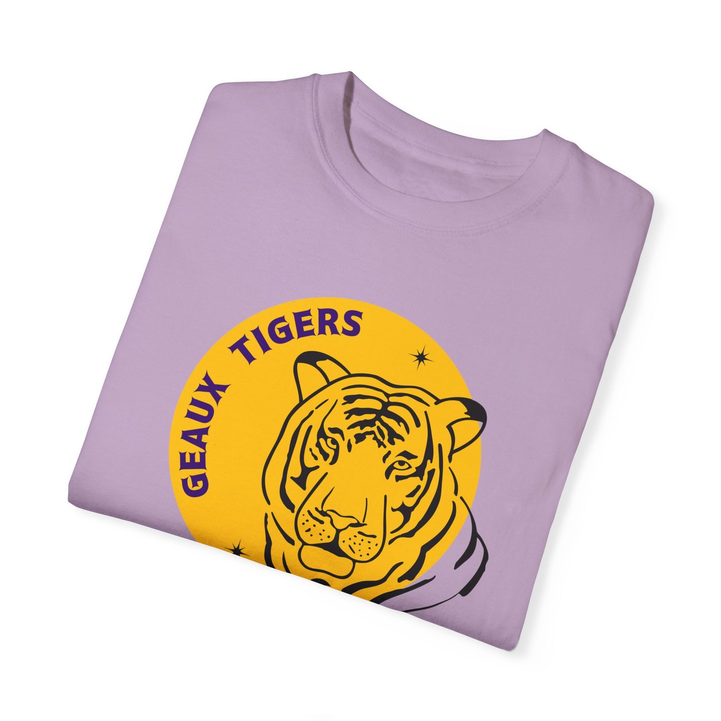 Purple and Gold, Football, Baseball, Basketball,Geaux Tigers, Gameday, Unisex Garment-Dyed T-shirt