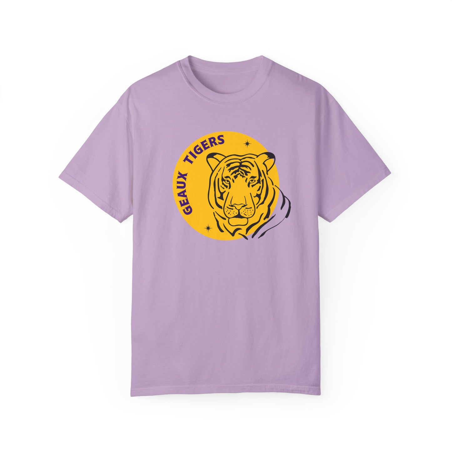 Purple and Gold, Football, Baseball, Basketball,Geaux Tigers, Gameday, Unisex Garment-Dyed T-shirt