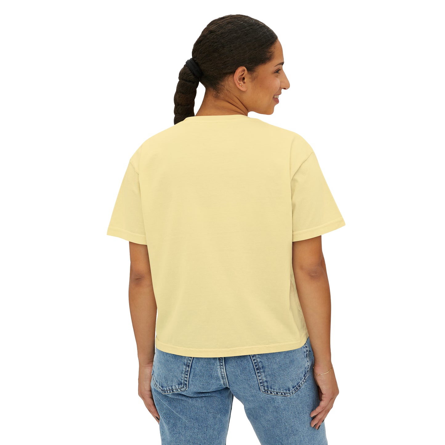 Christian, Multi Colored, Cross, Women's Boxy Tee in Several Colors, Comfort Colors