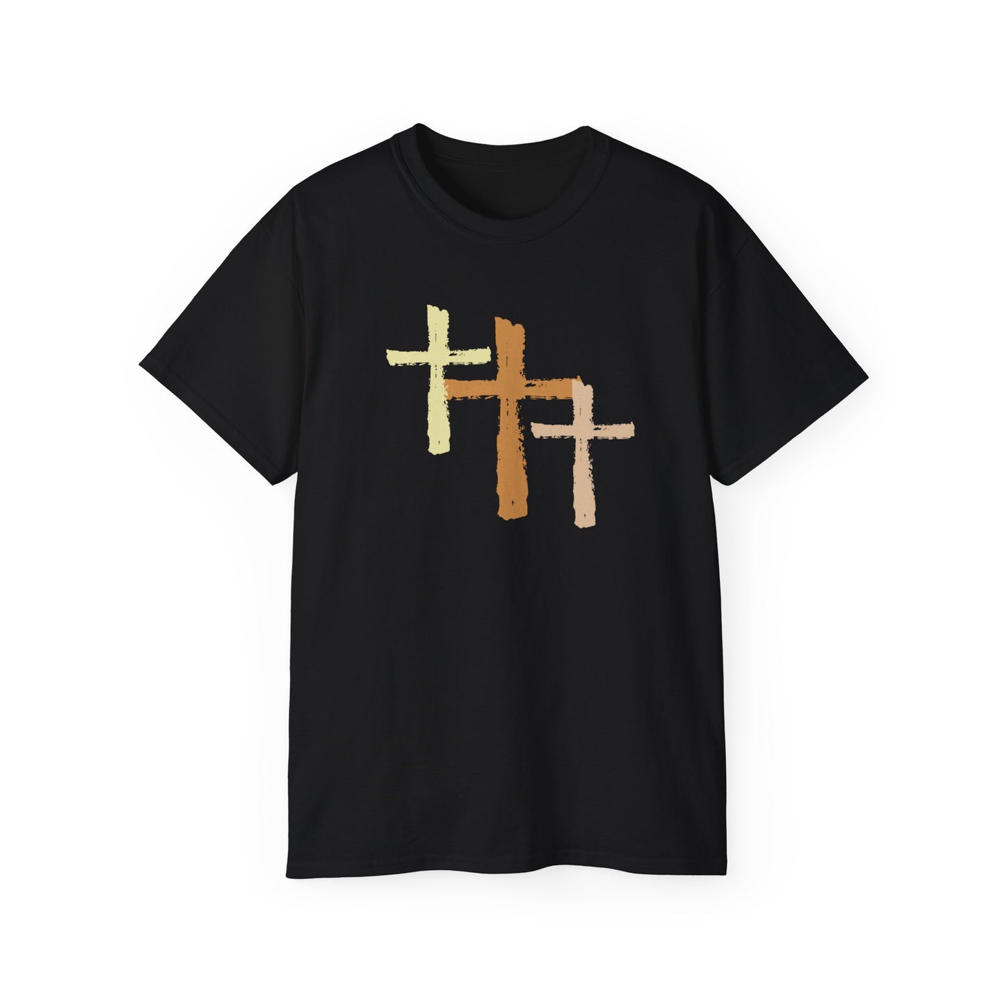 Christian, 3 Crosses, Religious Unisex Ultra Cotton Tee