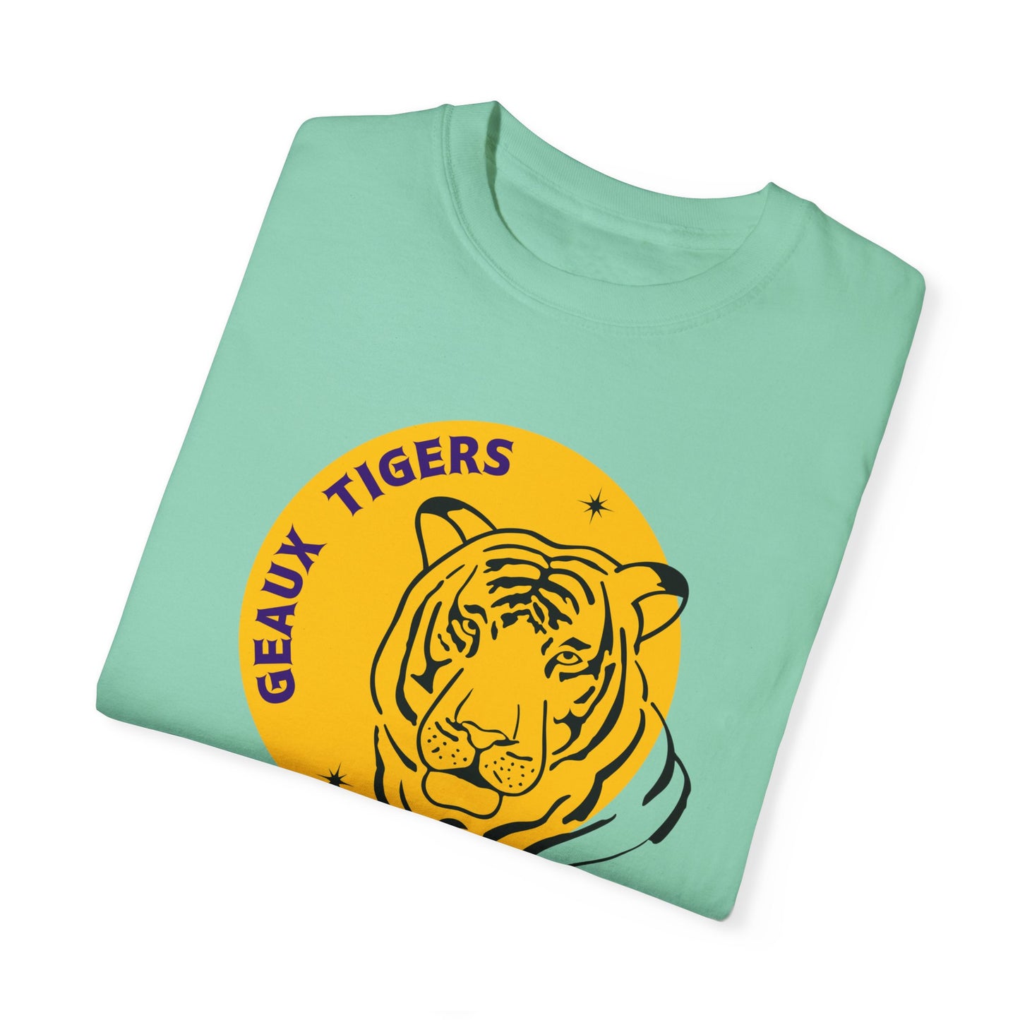 Purple and Gold, Football, Baseball, Basketball,Geaux Tigers, Gameday, Unisex Garment-Dyed T-shirt