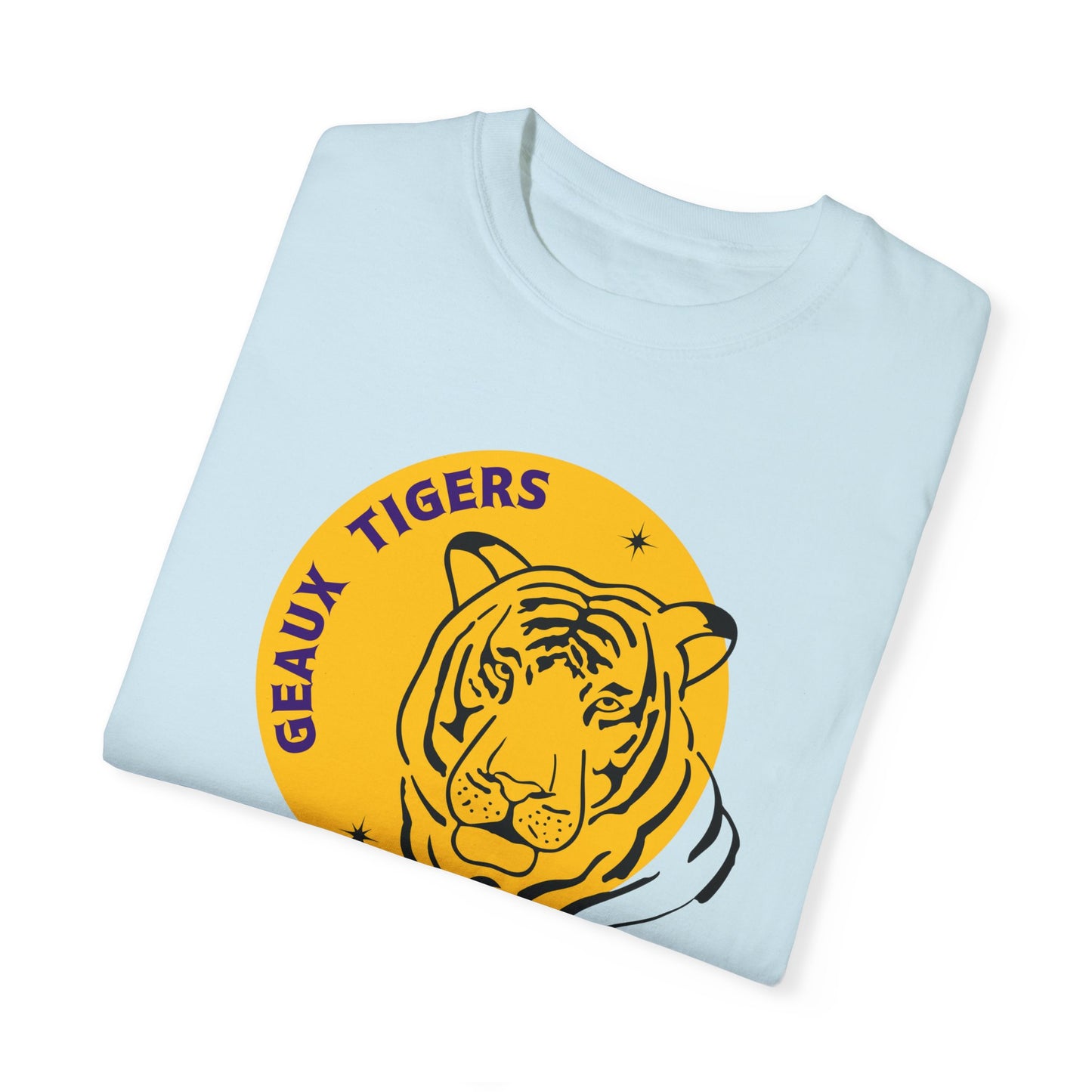 Purple and Gold, Football, Baseball, Basketball,Geaux Tigers, Gameday, Unisex Garment-Dyed T-shirt