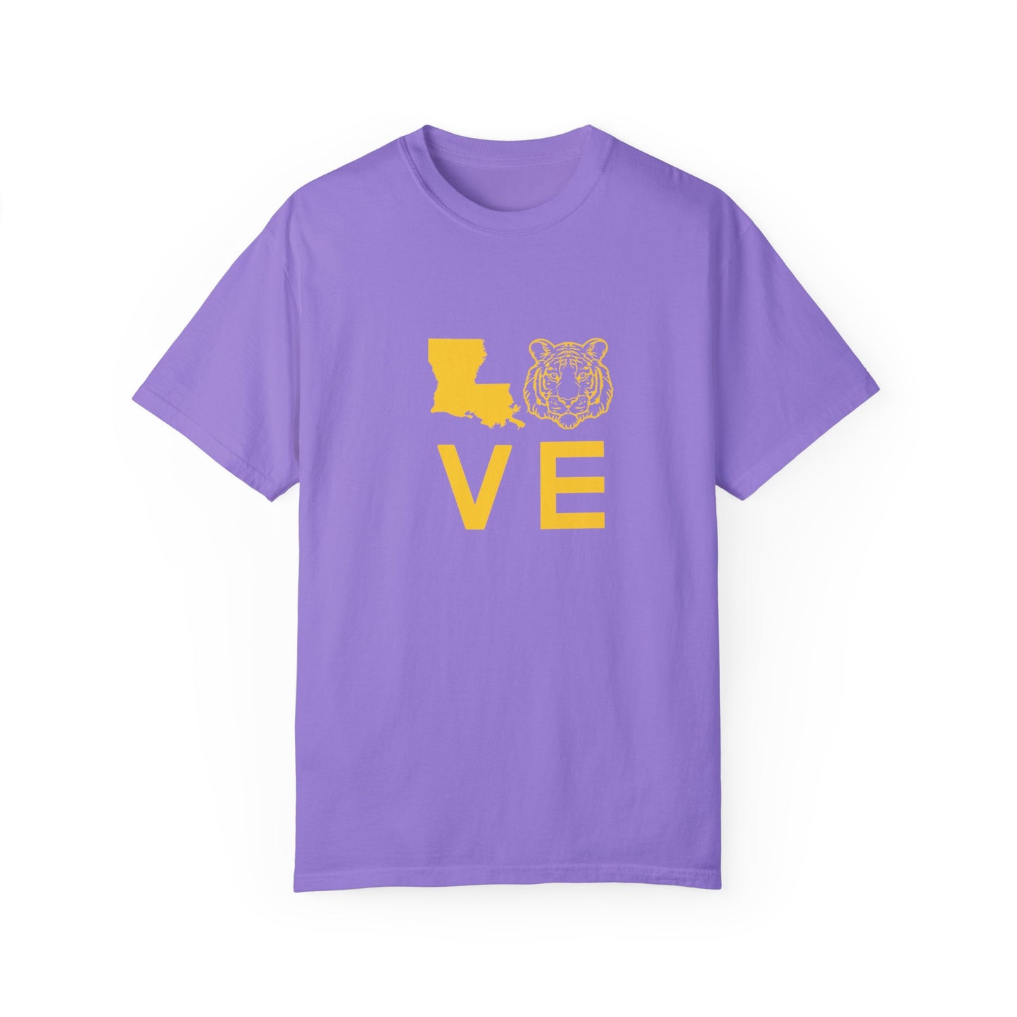 LSU, Purple and Gold, Comfort Colors, Unisex Garment-Dyed T-shirt, 2 Colors