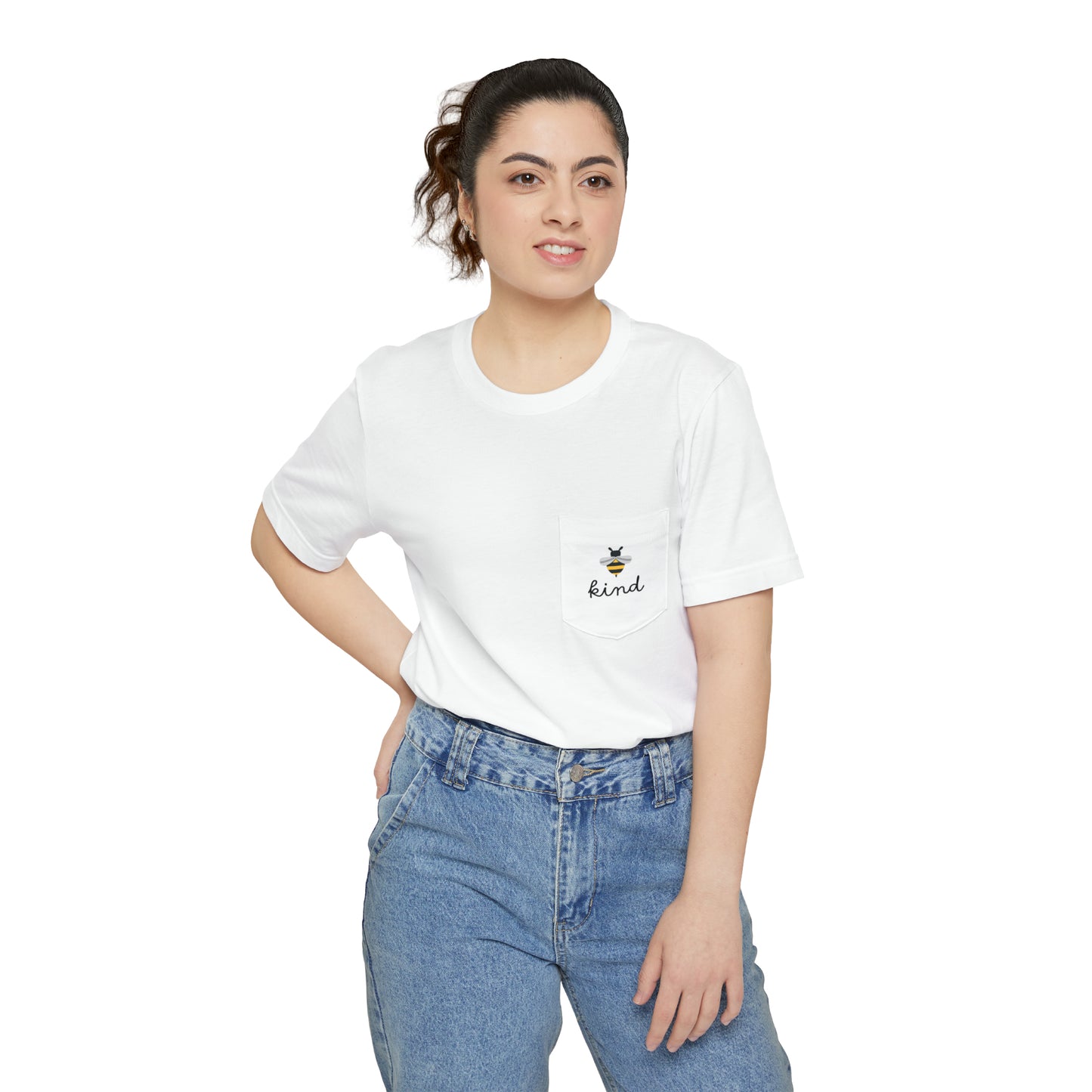 Bee, Bee Kind , Bella Unisex Pocket T-shirt