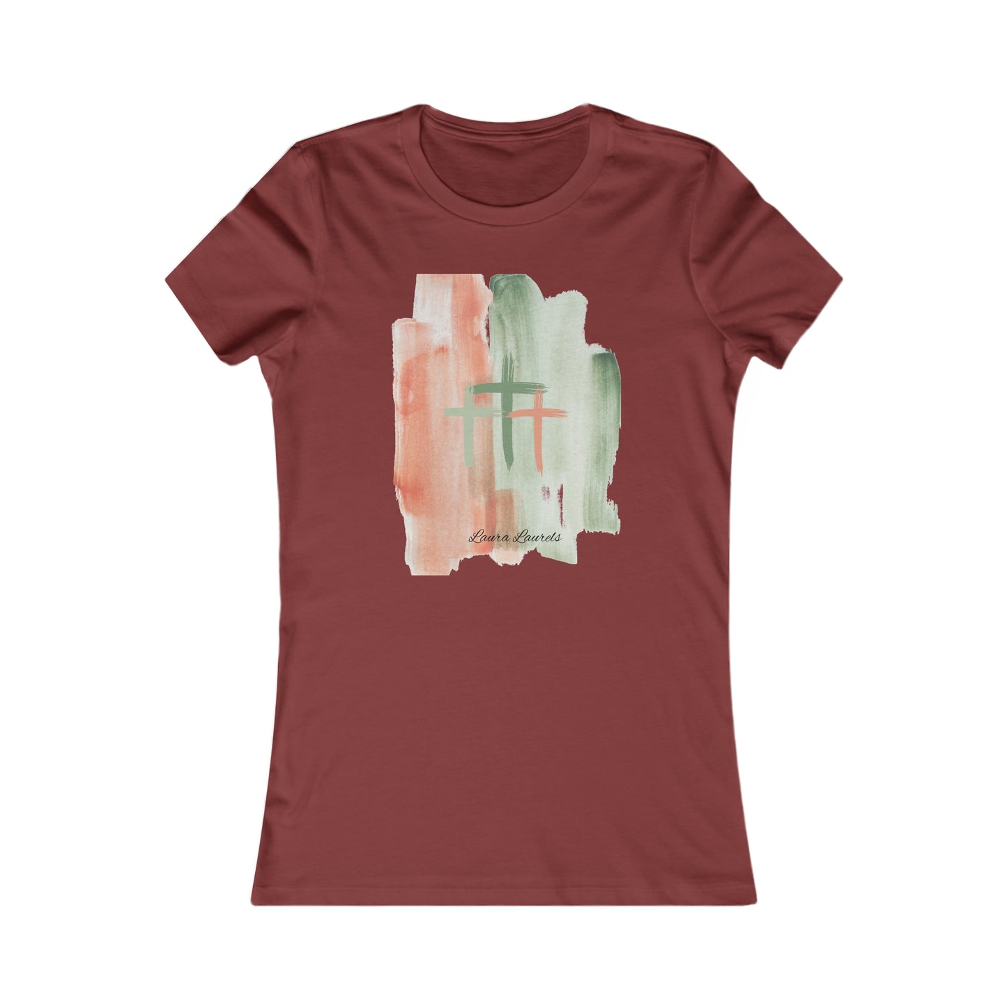 Boho, Christian,  3 Cross, Religious  Bella Women's Favorite Tee