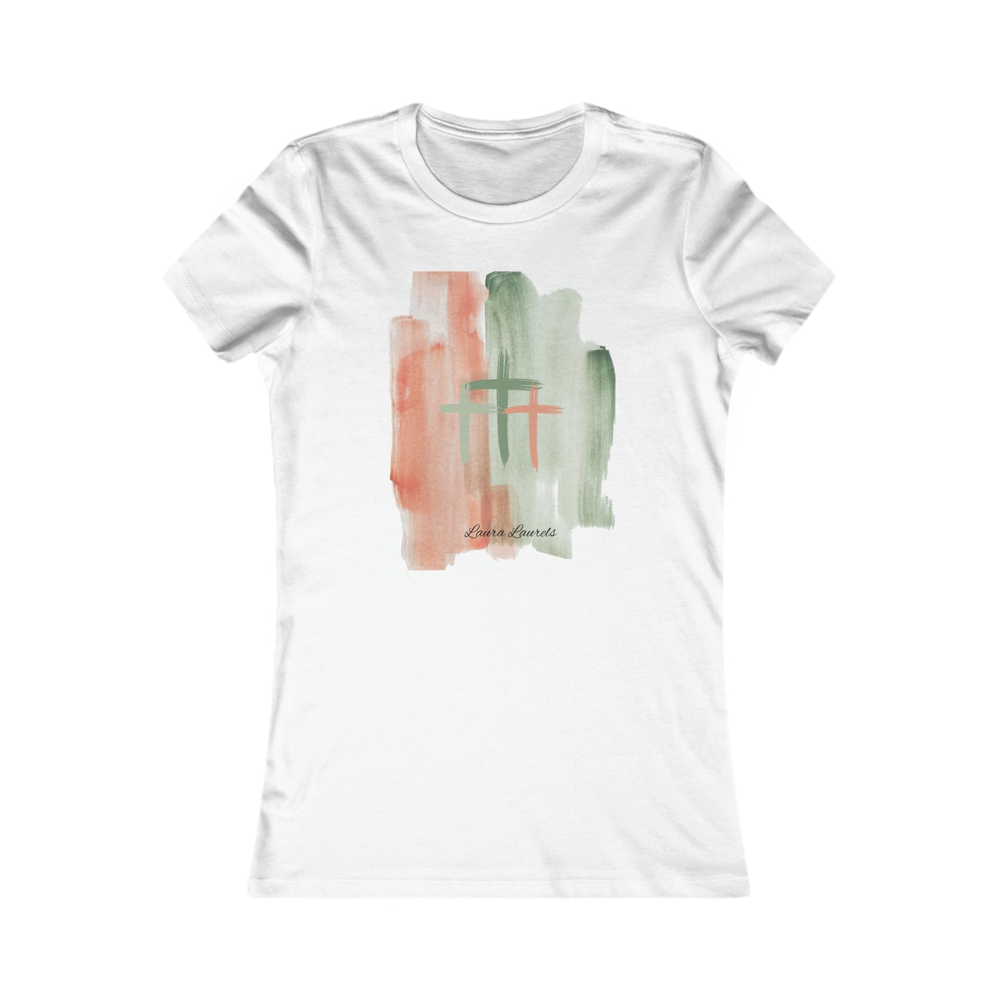 Boho, Christian,  3 Cross, Religious  Bella Women's Favorite Tee