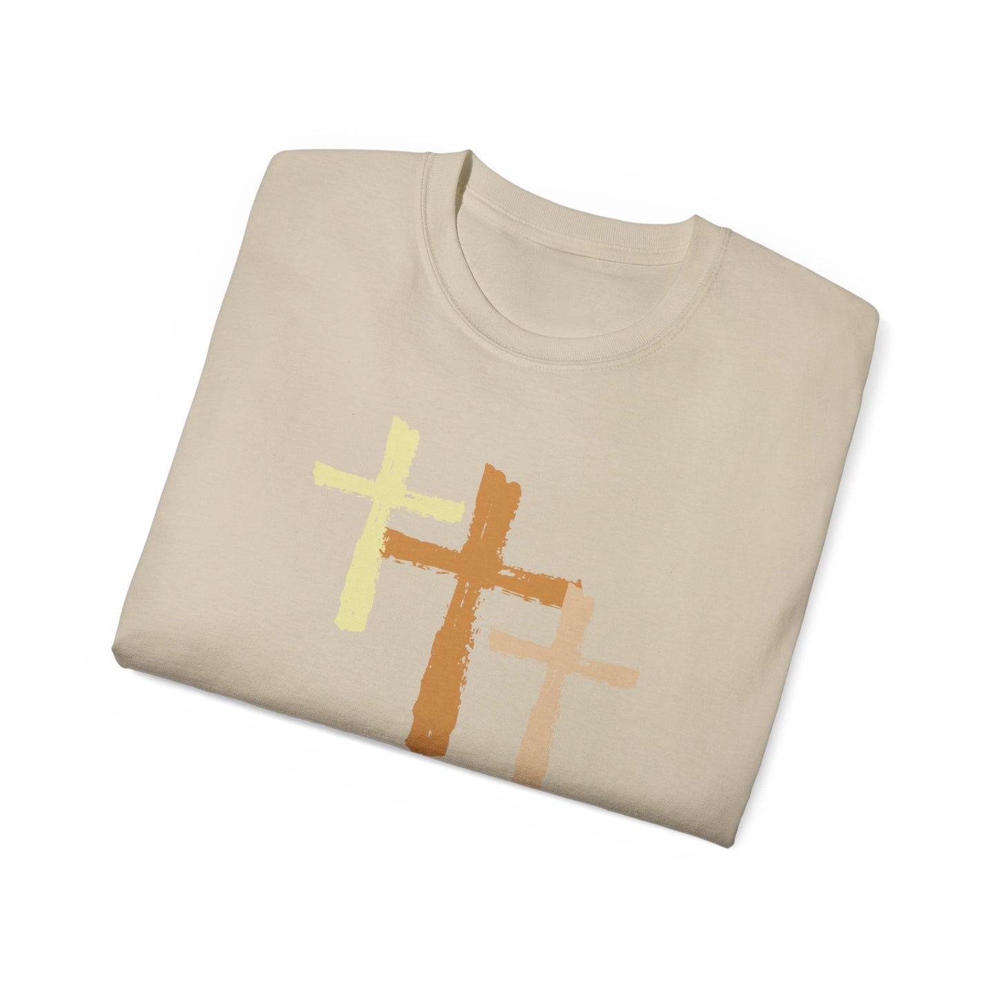 Christian, 3 Crosses, Religious Unisex Ultra Cotton Tee