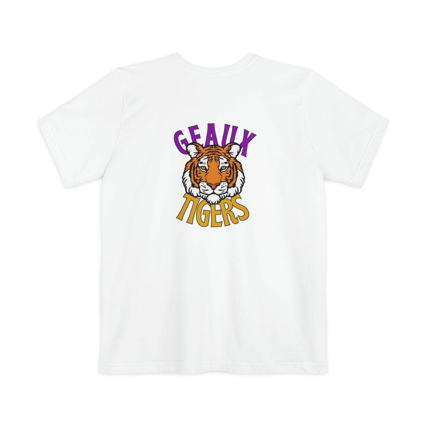 Geaux Tigers, Gameday, College Sports, Unisex Pocket T-shirt, 4 Colors to Choose from. LSU Colors