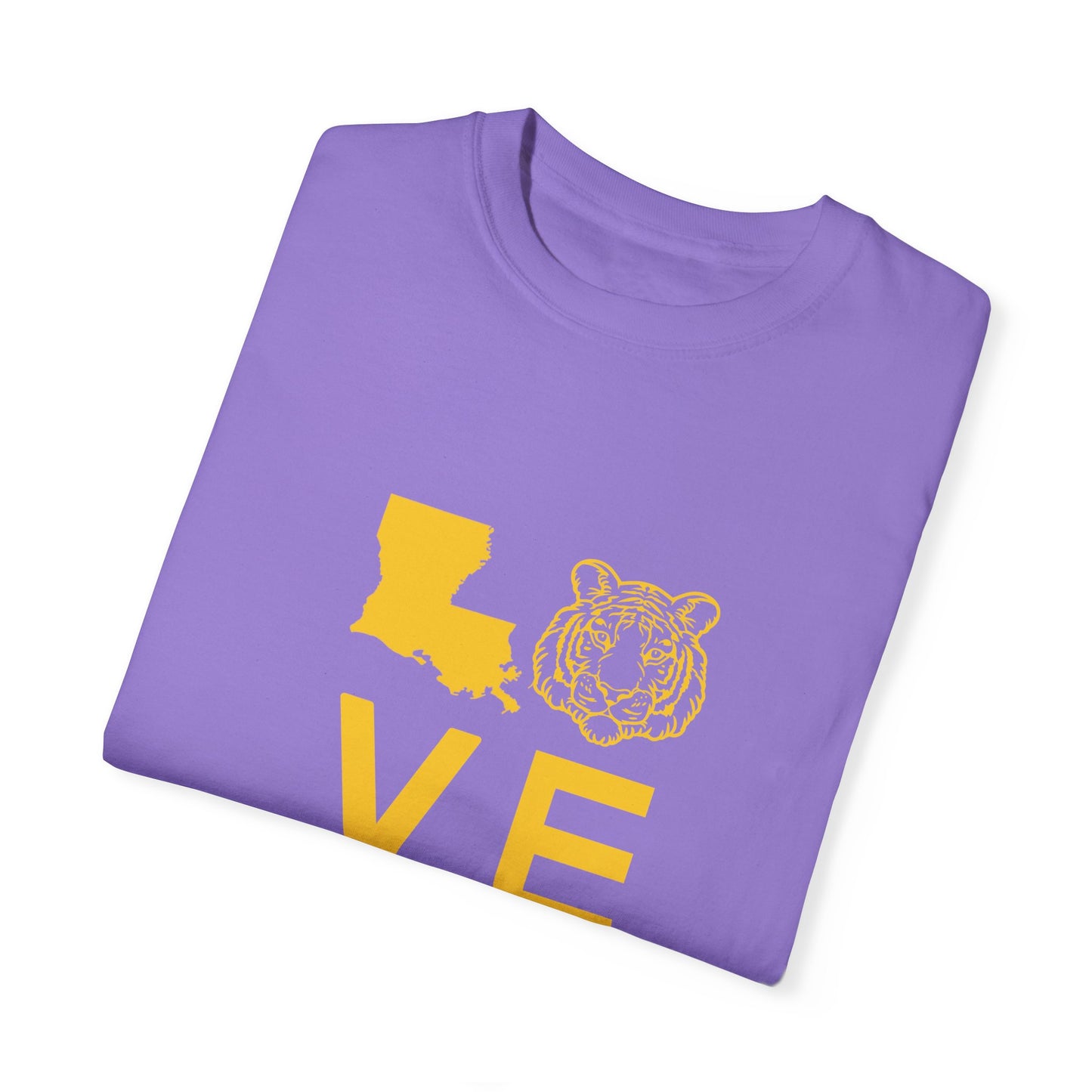 LSU, Purple and Gold, Comfort Colors, Unisex Garment-Dyed T-shirt, 2 Colors