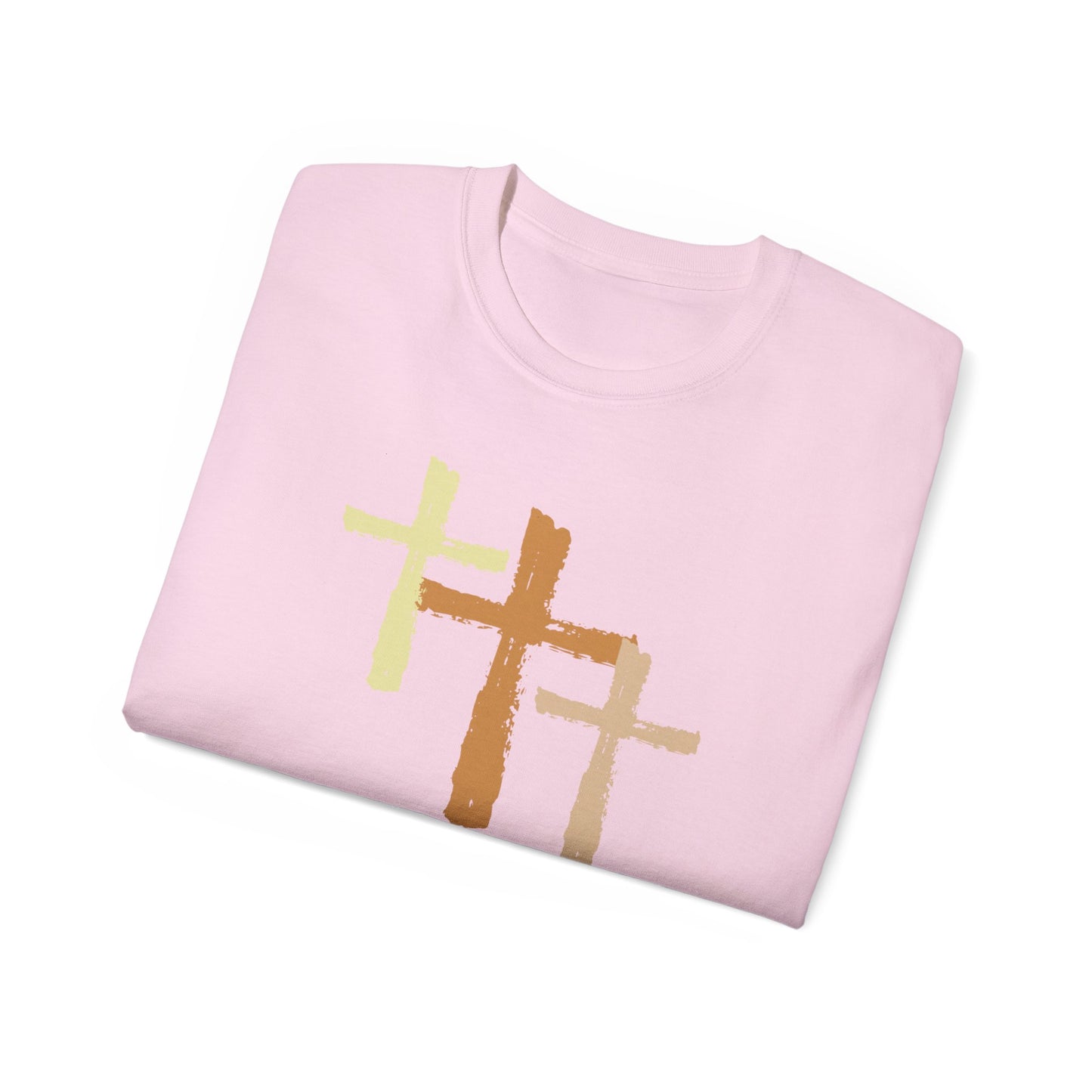 Christian, 3 Crosses, Religious Unisex Ultra Cotton Tee