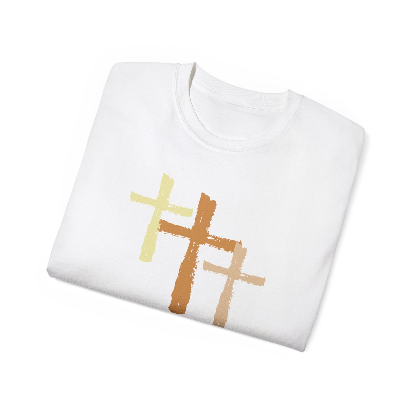 Christian, 3 Crosses, Religious Unisex Ultra Cotton Tee