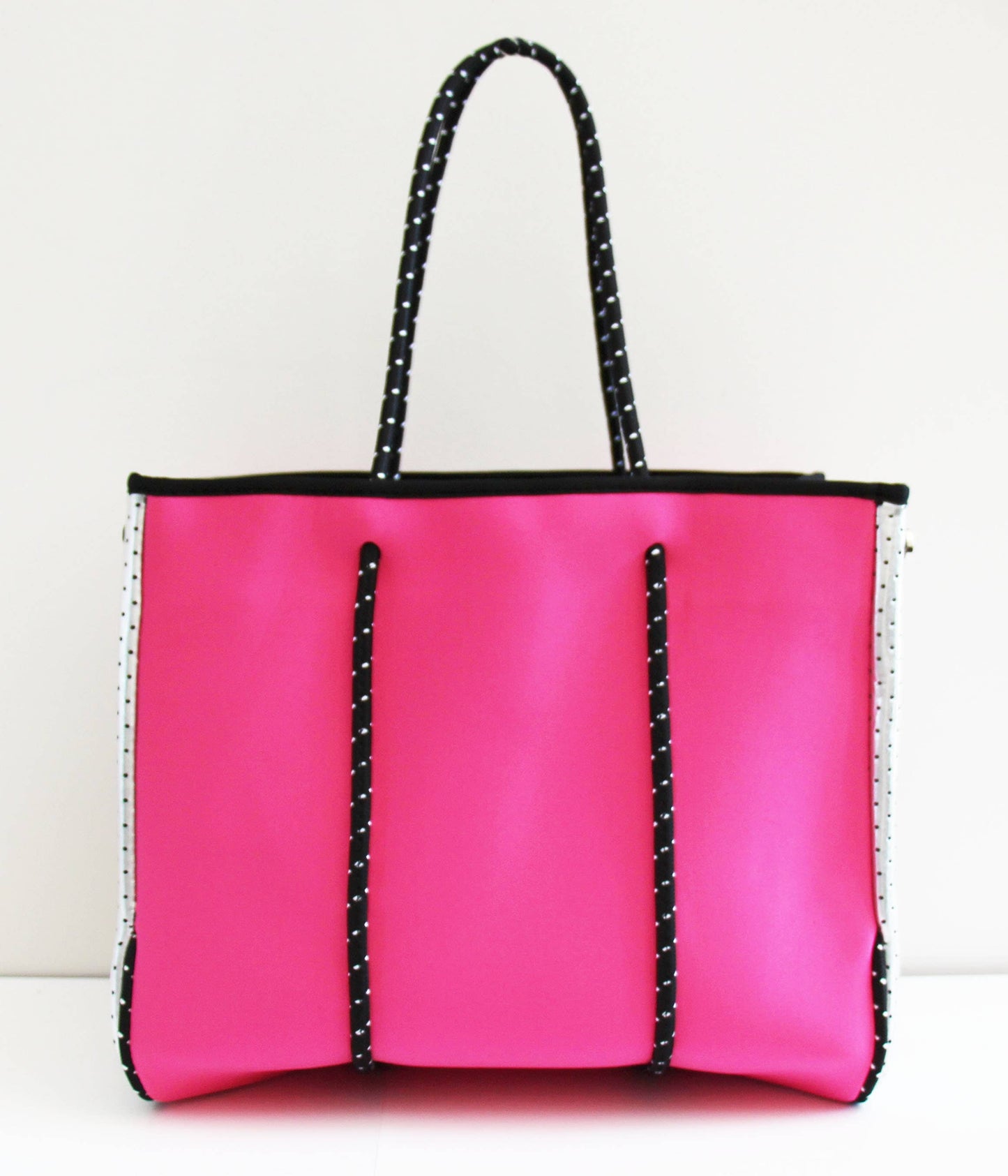 The Ella Tote Hot Pink With Silver