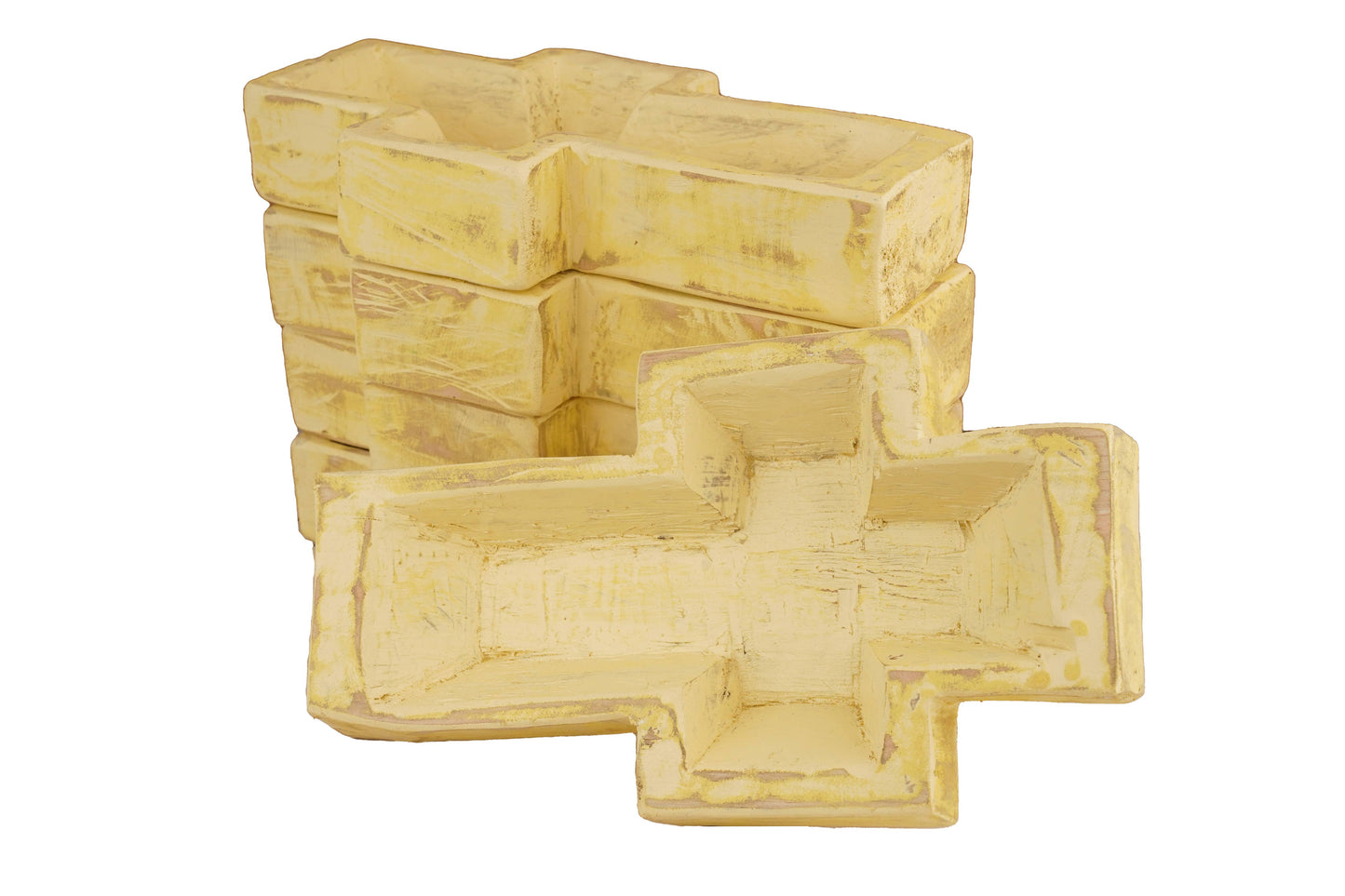 Cross Dough Bowl-Candle Ready-6x12-Small-11 Color Choices